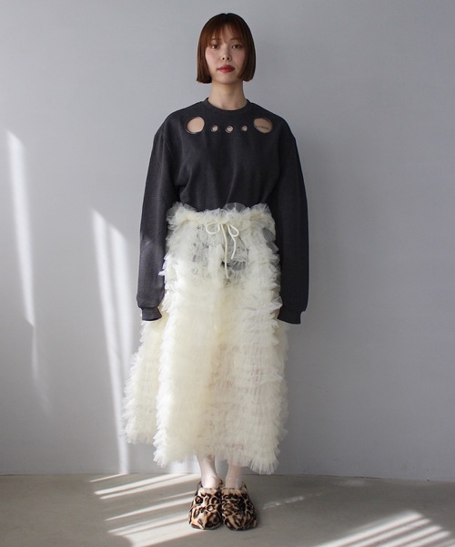 SANSeLF(サンセルフ)の「ホールポイントスウェット【SANSeLF】 sanw25s014(スウェット・レディース・グレー・FREE)」の2枚目の写真