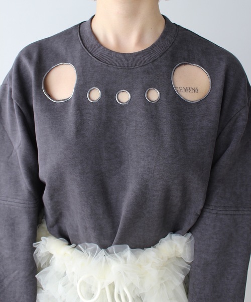 SANSeLF(サンセルフ)の「ホールポイントスウェット【SANSeLF】 sanw25s014(スウェット・レディース・グレー・FREE)」の4枚目の写真