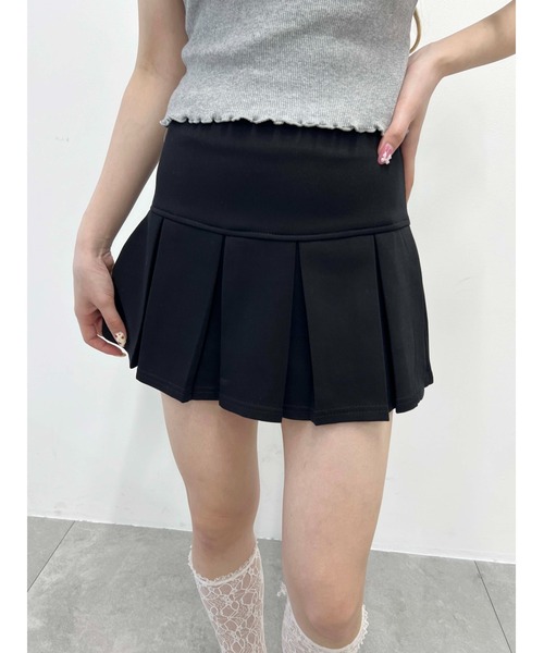 WEGO（ウィゴー）の「【PHILLY】切替スウェットミニスカート（スカート・レディース・ブラック/グレー・FREE）」の2枚目の写真