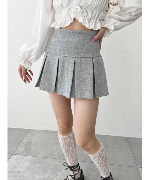 WEGO（ウィゴー）の「【PHILLY】切替スウェットミニスカート（スカート・レディース・ブラック/グレー・FREE）」の7枚目の写真