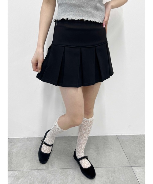 WEGO（ウィゴー）の「【PHILLY】切替スウェットミニスカート（スカート・レディース・ブラック/グレー・FREE）」の6枚目の写真