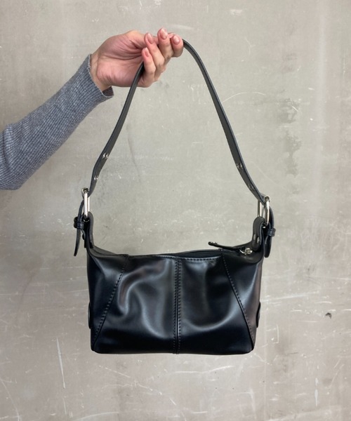 Mal. オーストリッチ ハンドバッグ ショルダー 即完 ブラック 新品未使用 Mal. オーストリッチ ハンドバッグ ショルダー 即完 ブラック