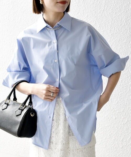 SHIPS for women / シップスウィメン SHIPS any:〈洗濯機可能〉タイプライター ドルマン ビッグ シャツ SHIPS any:〈洗濯機可能〉タイプライター ドルマン ビッグ