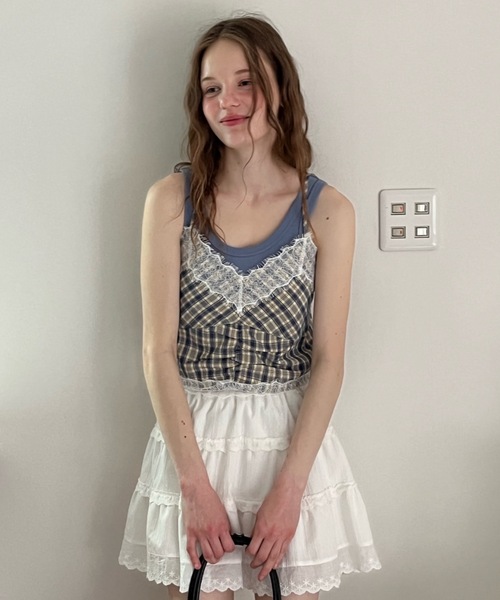 Birthday room（バースデイルーム）の「テレコベーシックタンク/teleco basic tanktop（タンクトップ・レディース・チャコールグレー/アイボリー/ブルー・FREE）」の15枚目の写真