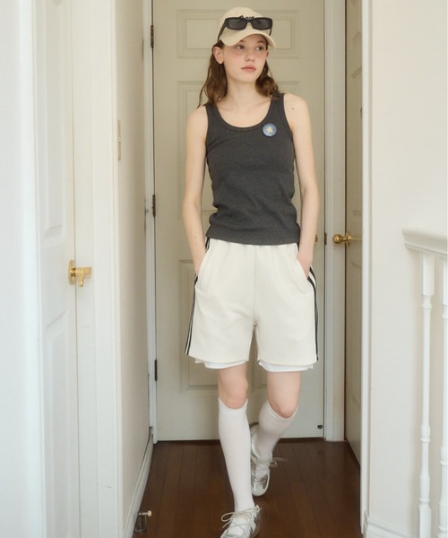 Birthday room（バースデイルーム）の「テレコベーシックタンク/teleco basic tanktop（タンクトップ・レディース・チャコールグレー/アイボリー/ブルー・FREE）」の10枚目の写真
