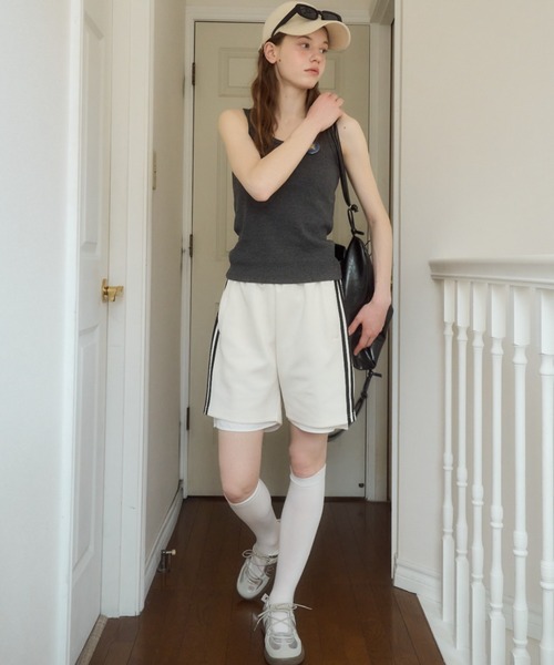 Birthday room（バースデイルーム）の「テレコベーシックタンク/teleco basic tanktop（タンクトップ・レディース・チャコールグレー/アイボリー/ブルー・FREE）」の16枚目の写真