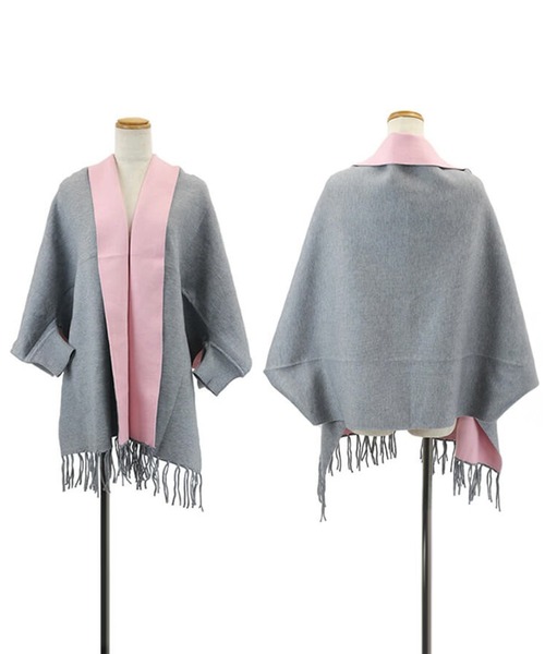 LUMIRA(アパレル)(ルミラ)の「ストール風袖付きフリンジカーディガン(カーディガン/ボレロ・レディース・ブラウン系/グレー系/ネイビー系/ブルー系/ブラック系/ピンク系・FREE)」の19枚目の写真