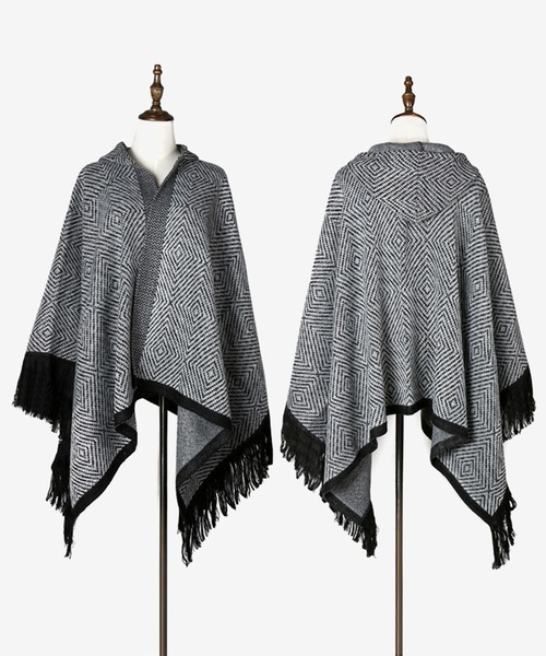LUMIRA(アパレル)(ルミラ)の「ストール風袖付きフリンジカーディガン(カーディガン/ボレロ・レディース・ブラウン系/グレー系/ネイビー系/ブルー系/ブラック系/ピンク系・FREE)」の17枚目の写真