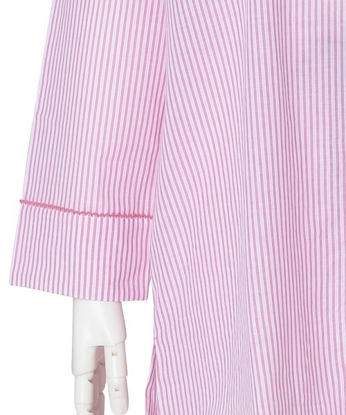 KID BLUE（キッドブルー）の「キッドブルー -２５ストライプエンブ -9分袖パジャマ -KNBK538 -kidblue（ルームウェア/パジャマ・レディース・イエロー/レッド/ブルー・M/L）」の18枚目の写真