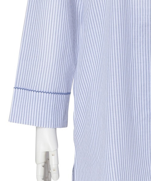 KID BLUE（キッドブルー）の「キッドブルー -２５ストライプエンブ -9分袖パジャマ -KNBK538 -kidblue（ルームウェア/パジャマ・レディース・イエロー/レッド/ブルー・M/L）」の12枚目の写真