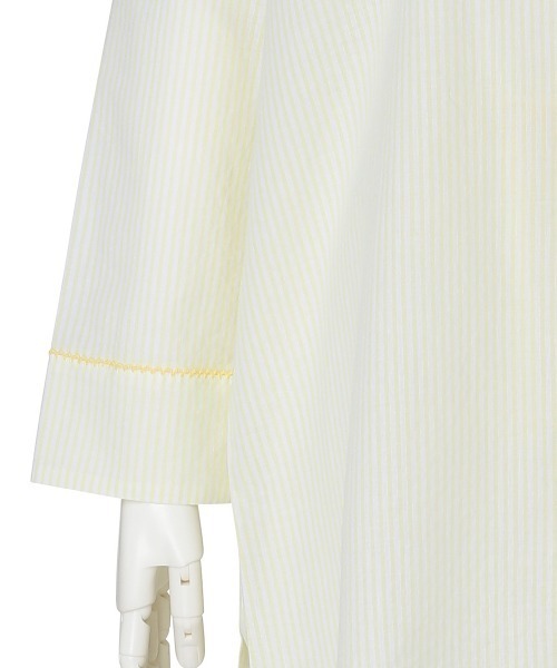 KID BLUE（キッドブルー）の「キッドブルー -２５ストライプエンブ -9分袖パジャマ -KNBK538 -kidblue（ルームウェア/パジャマ・レディース・イエロー/レッド/ブルー・M/L）」の6枚目の写真