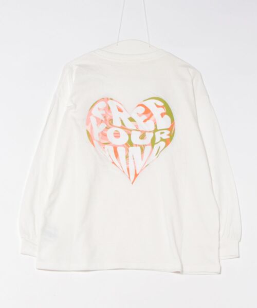 anap mimpi(アナップミンピ)の「ヒッピー ハート ロゴ長袖 ビッグ ロンT(Tシャツ/カットソー・レディース・ブラック/オフホワイト・FREE)」の3枚目の写真