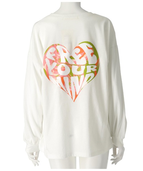 anap mimpi(アナップミンピ)の「ヒッピー ハート ロゴ長袖 ビッグ ロンT(Tシャツ/カットソー・レディース・ブラック/オフホワイト・FREE)」の14枚目の写真