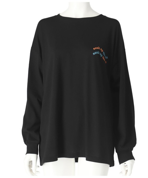 anap mimpi(アナップミンピ)の「ヒッピー ハート ロゴ長袖 ビッグ ロンT(Tシャツ/カットソー・レディース・ブラック/オフホワイト・FREE)」の15枚目の写真