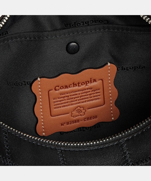 Coachtopia ブラック ショルダーバッグ ウェイビー ディンキー バッグ・Coachtopiaレザー（ショルダー