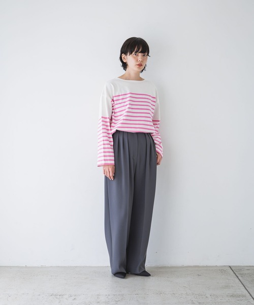 LOWRYS FARM（ローリーズファーム）の「LAWSONボーダーT 151500（Tシャツ/カットソー・レディース・ピンク/ネイビー/ブルー・MEDIUM/LARGE）」の12枚目の写真