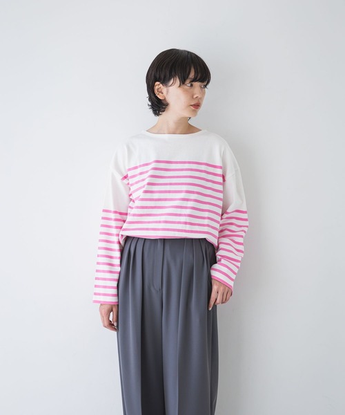 LOWRYS FARM（ローリーズファーム）の「LAWSONボーダーT 151500（Tシャツ/カットソー・レディース・ピンク/ネイビー/ブルー・MEDIUM/LARGE）」の13枚目の写真