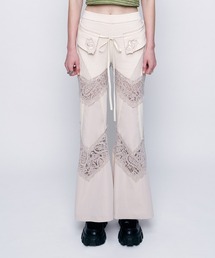 Seivson(ZC\)́yUrban Cyber Collectionz2-Way Layered V-Cut Lace Pants(̑pc)