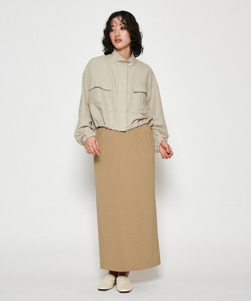 cloenc（クロエンス）の「【セットアップ／マシンウォッシュ】イージーIラインスカート（スカート・レディース・グレー/チャコールグレー/ナチュラル・01/02/03）」の20枚目の写真
