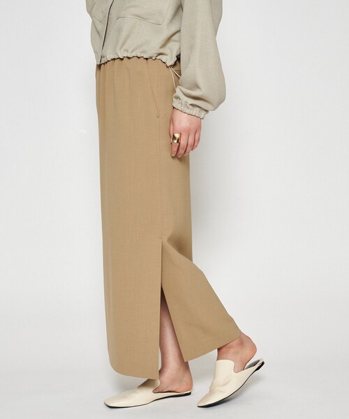 cloenc（クロエンス）の「【セットアップ／マシンウォッシュ】イージーIラインスカート（スカート・レディース・グレー/チャコールグレー/ナチュラル・01/02/03）」の12枚目の写真