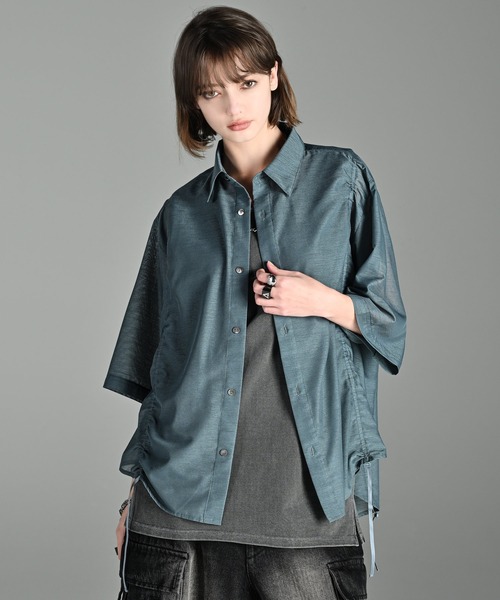ADRER（アドラー）の「25ss loose silhouette lace/sheer shirt / 25SS ルーズシルエットレース/シアーシャツ（シャツ/ブラウス・メンズ・ブラック系1/ホワイト系1/ブラック系2/ホワイト系2/ブラック系3/ブルー系1/ホワイト系3・XS/S/M/L）」の7枚目の写真