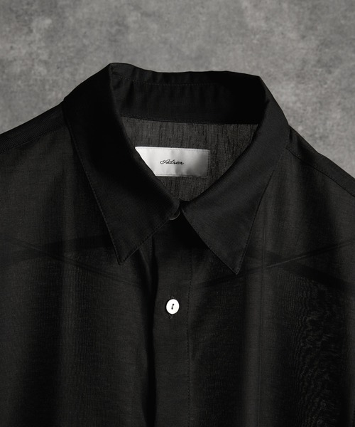 セール】25ss loose silhouette lace/sheer shirt / 25SS ルーズ