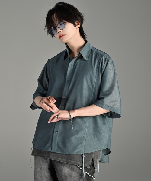 ADRER（アドラー）の「loose silhouette lace/sheer shirt / ルーズシルエットレース/シアーシャツ（シャツ/ブラウス・メンズ・ブラック系2/ホワイト系1/ホワイト系2/ブラック系1/ブラック系3/ブルー系1/ホワイト系3・L/M/S/XS）」の18枚目の写真