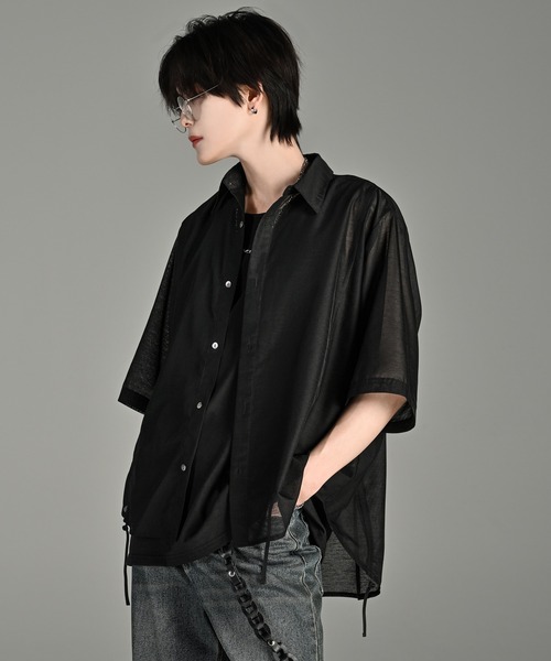 ADRER（アドラー）の「loose silhouette lace/sheer shirt / ルーズシルエットレース/シアーシャツ（シャツ/ブラウス・メンズ・ブラック系2/ホワイト系1/ホワイト系2/ブラック系1/ブラック系3/ブルー系1/ホワイト系3・L/M/S/XS）」の19枚目の写真