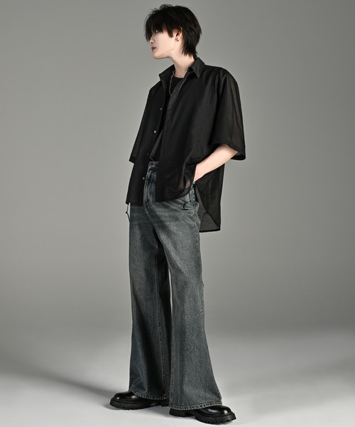 ADRER（アドラー）の「loose silhouette lace/sheer shirt / ルーズシルエットレース/シアーシャツ（シャツ/ブラウス・メンズ・ブラック系2/ホワイト系1/ホワイト系2/ブラック系1/ブラック系3/ブルー系1/ホワイト系3・L/M/S/XS）」の20枚目の写真
