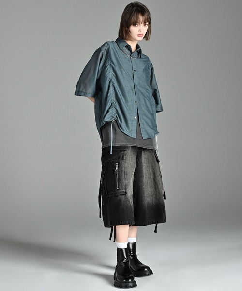 ADRER（アドラー）の「loose silhouette lace/sheer shirt / ルーズシルエットレース/シアーシャツ（シャツ/ブラウス・メンズ・ブラック系2/ホワイト系1/ホワイト系2/ブラック系1/ブラック系3/ブルー系1/ホワイト系3・L/M/S/XS）」の15枚目の写真