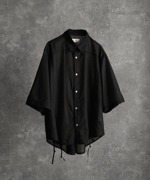 トップス 25ss loose silhouette lace/sheer shirt セール】25ss loose silhouette lace/sheer shirt / 25SS ルーズ