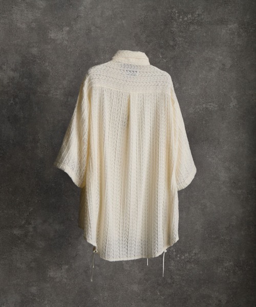 トップス 25ss loose silhouette lace/sheer shirt 25ss loose silhouette lace/sheer shirt / 25SS ルーズ