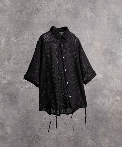 loose silhouette lace/sheer shirt / ルーズシルエットレース/シアー