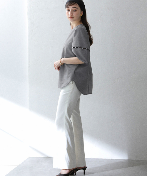 La TOTALITE(ラトータリテ)の「【洗える】クルーパールブラウス(シャツ/ブラウス・レディース・ホワイト/ネイビー/ブラック・FREE)」の13枚目の写真