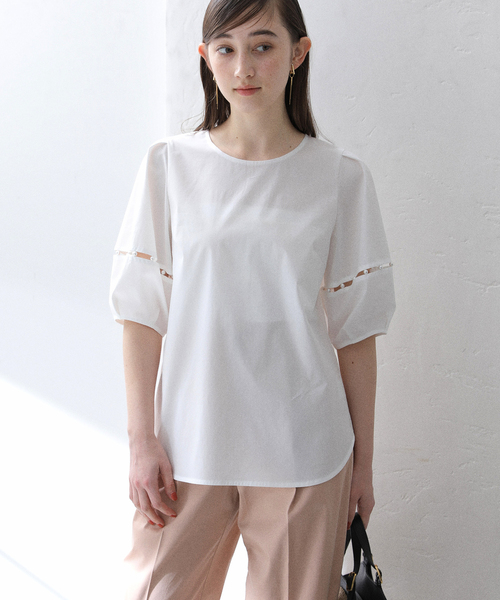 La TOTALITE(ラトータリテ)の「【洗える】クルーパールブラウス(シャツ/ブラウス・レディース・ホワイト/ネイビー/ブラック・FREE)」の22枚目の写真