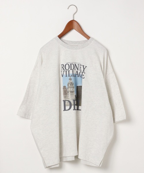 バック布帛CITYフォトTシャツ（Tシャツ/カットソー）｜niko and