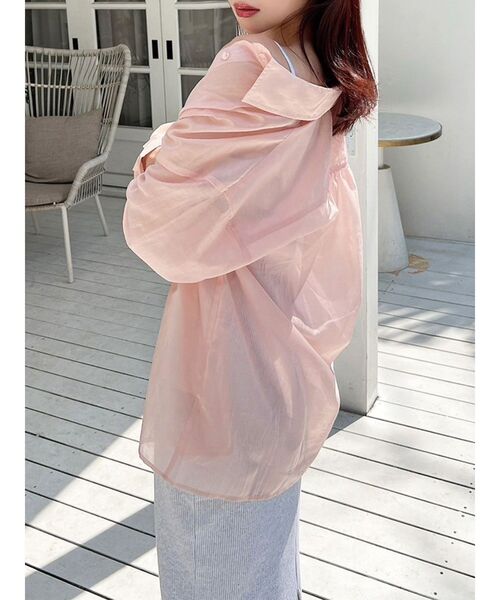 RESEXXY（リゼクシー）の「シアールーズシャツ（シャツ/ブラウス・レディース・ブラック/ホワイト/ピンク・FREE）」の3枚目の写真