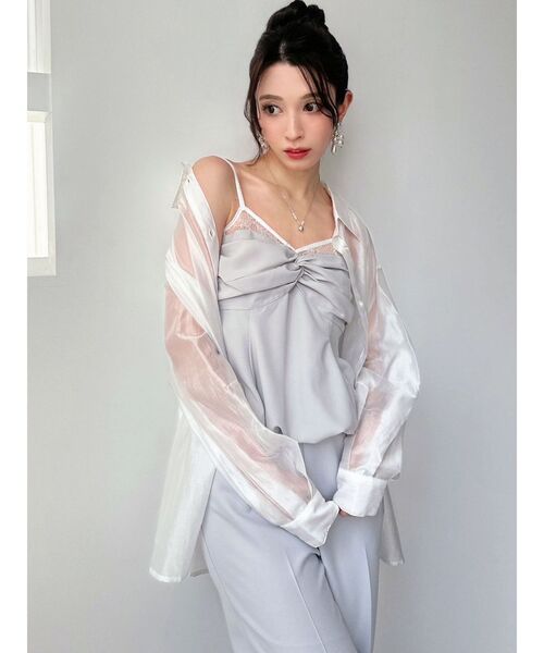 RESEXXY（リゼクシー）の「シアールーズシャツ（シャツ/ブラウス・レディース・ブラック/ホワイト/ピンク・FREE）」の11枚目の写真