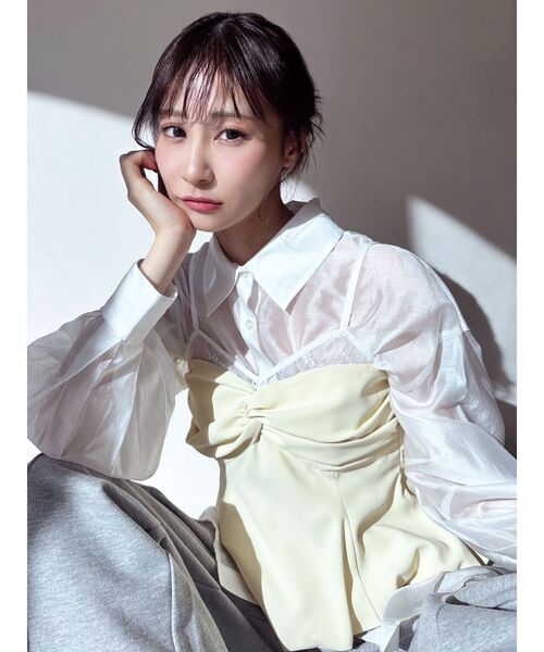 RESEXXY（リゼクシー）の「シアールーズシャツ（シャツ/ブラウス・レディース・ブラック/ホワイト/ピンク・FREE）」の16枚目の写真