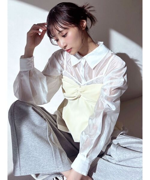 RESEXXY（リゼクシー）の「シアールーズシャツ（シャツ/ブラウス・レディース・ブラック/ホワイト/ピンク・FREE）」の17枚目の写真