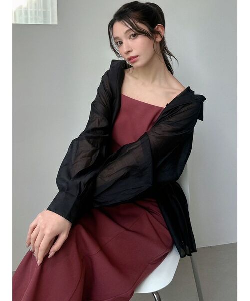 RESEXXY（リゼクシー）の「シアールーズシャツ（シャツ/ブラウス・レディース・ブラック/ホワイト/ピンク・FREE）」の19枚目の写真