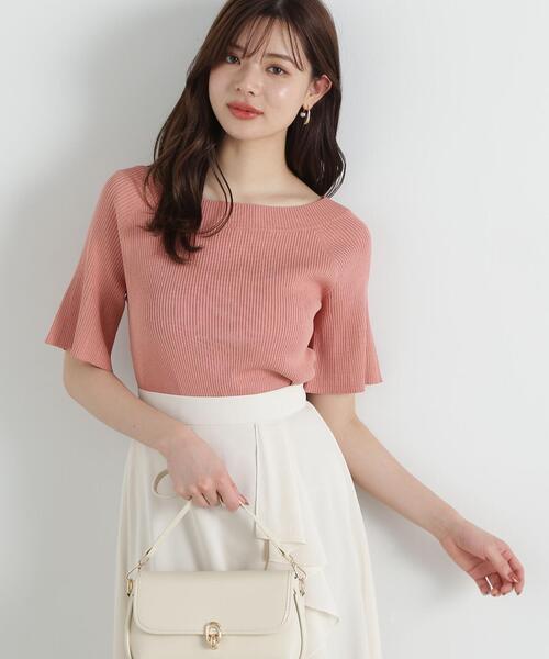 PROPORTION BODY DRESSING（プロポーションボディドレッシング）の「オフショルフレア袖ニット / 1215170407（ニット/セーター・レディース・ネイビー/オレンジ/ホワイト系その他・SMALL/MEDIUM）」の3枚目の写真