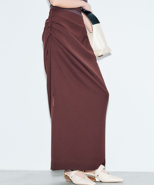ASYMMETRY NARROW SKIRT / アシンメトリーナロースカート
