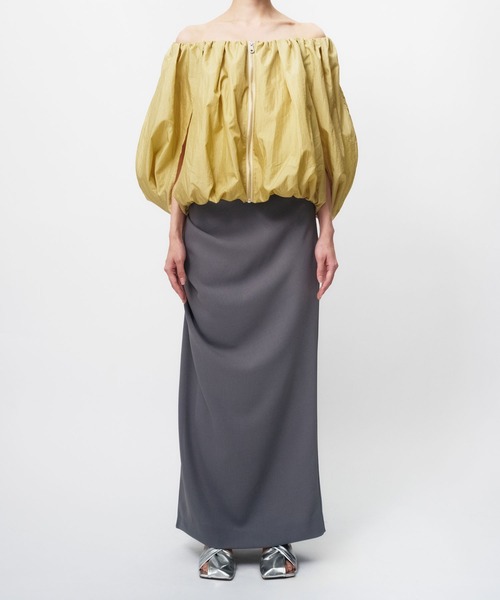 blby narrow skirt（ナロースカート） AZUL by moussy（アズールバイマウジー）の「FLOWER NARROW