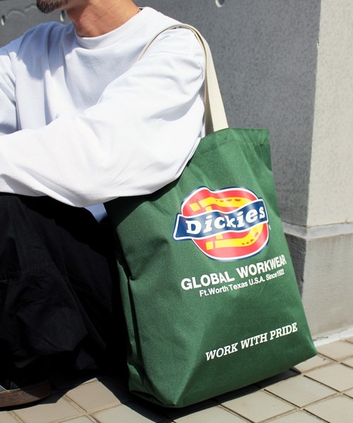 Dickies(ディッキーズ)の「【Dickies】ディッキーズ LOGO PRINT TOTE BAG ロゴ トート バック 80976400(トートバッグ・レディース・モスグリーン/ブラック/ネイビー/ワインレッド・FREE)」の3枚目の写真