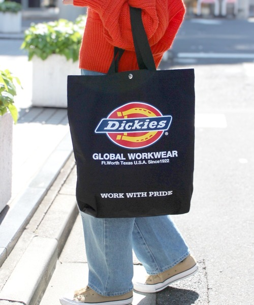 Dickies(ディッキーズ)の「【Dickies】ディッキーズ LOGO PRINT TOTE BAG ロゴ トート バック 80976400(トートバッグ・レディース・モスグリーン/ブラック/ネイビー/ワインレッド・FREE)」の2枚目の写真