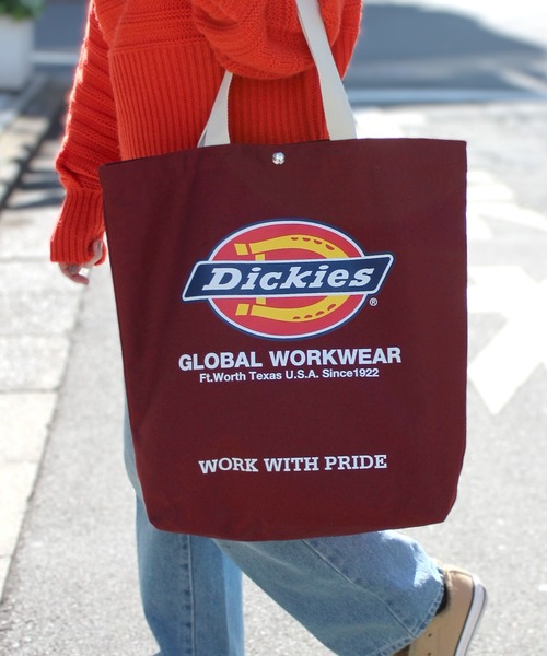 Dickies(ディッキーズ)の「【Dickies】ディッキーズ LOGO PRINT TOTE BAG ロゴ トート バック 80976400(トートバッグ・レディース・モスグリーン/ブラック/ネイビー/ワインレッド・FREE)」の4枚目の写真
