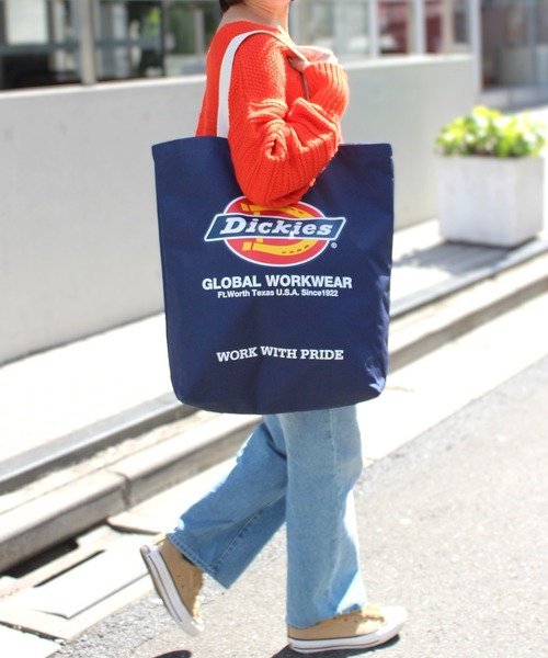 Dickies(ディッキーズ)の「【Dickies】ディッキーズ LOGO PRINT TOTE BAG ロゴ トート バック 80976400(トートバッグ・レディース・モスグリーン/ブラック/ネイビー/ワインレッド・FREE)」の9枚目の写真