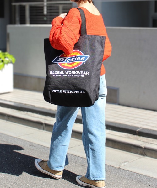 Dickies(ディッキーズ)の「【Dickies】ディッキーズ LOGO PRINT TOTE BAG ロゴ トート バック 80976400(トートバッグ・レディース・モスグリーン/ブラック/ネイビー/ワインレッド・FREE)」の6枚目の写真