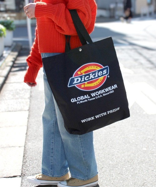 Dickies(ディッキーズ)の「【Dickies】ディッキーズ LOGO PRINT TOTE BAG ロゴ トート バック 80976400(トートバッグ・レディース・モスグリーン/ブラック/ネイビー/ワインレッド・FREE)」の7枚目の写真